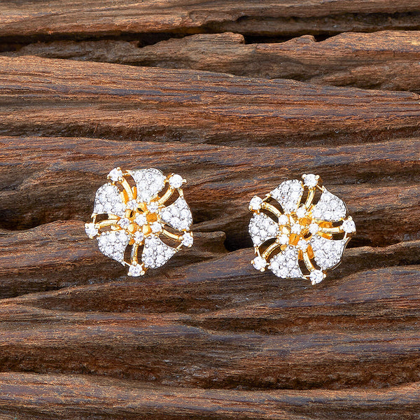 Cz Delicate Tops With Rhodium 2 Tone Plating 429412