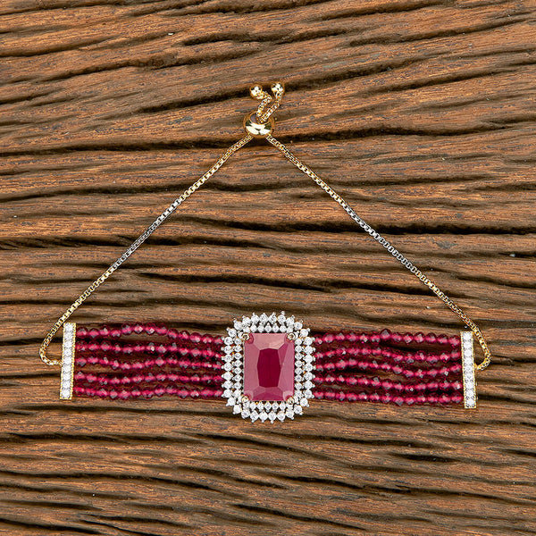 429490 Cz Adjustable Bracelet With 2 Tone Plating