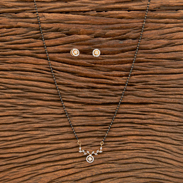 Cubic Zirconia Classic Mangalsutra With 2 Tone Plating 429787