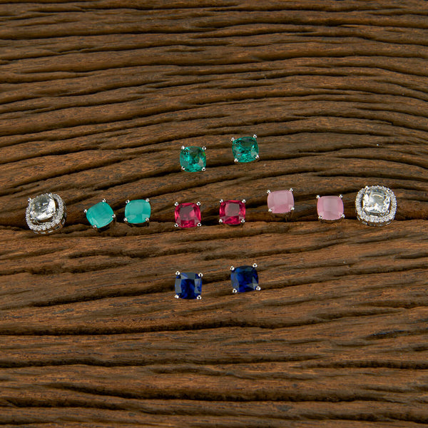 429896 Cubic Zirconia Changeable Tops With Rhodium Plating