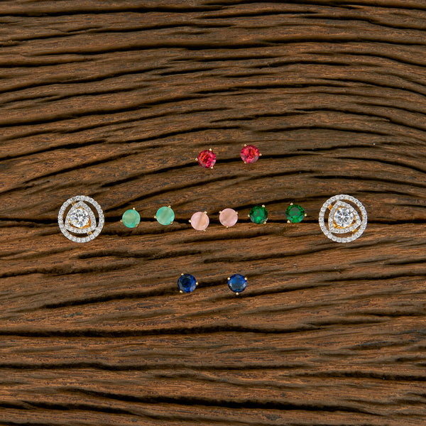 430029 Cubic Zirconia Changeable Tops With 2 Tone Plating