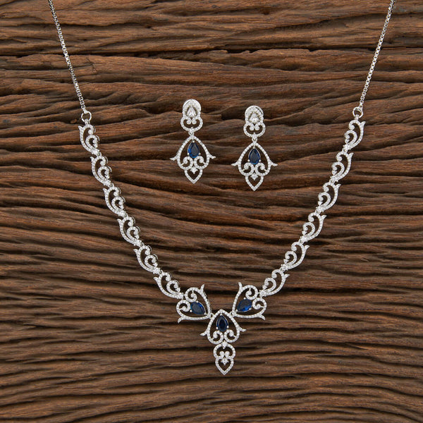 Cz Delicate Necklace With RhodiumPlating 430080