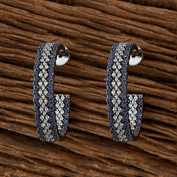 Cubic Zirconia Nano Stone Earring With Black Plating 430377