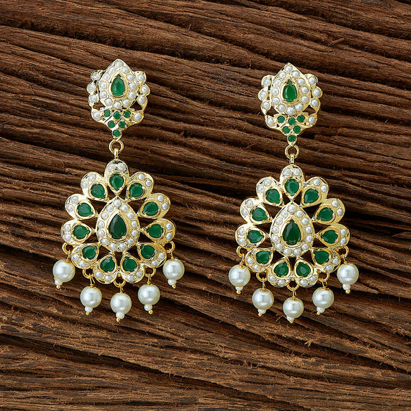 Cubic Zirconia South Indian Earring With Gold Plating 430436