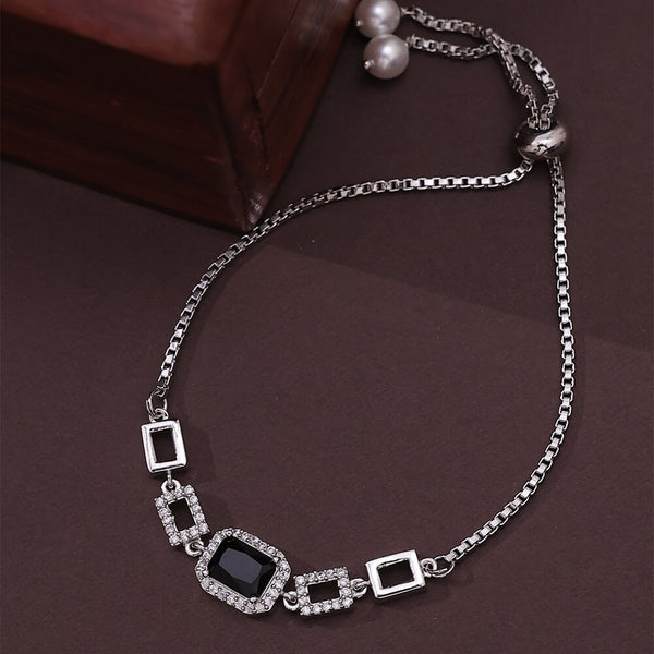 Cubic Zirconia Classic Bracelet With Rhodium Plating 430603