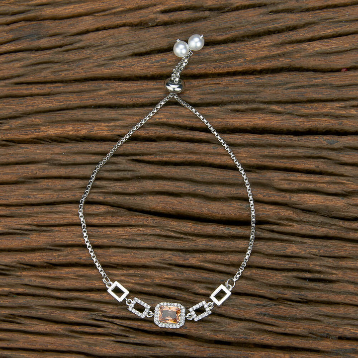 Cubic Zirconia Classic Bracelet With Rhodium Plating 430603