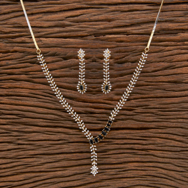 Cubic Zirconia Classic Necklace With 2 Tone Plating 431054