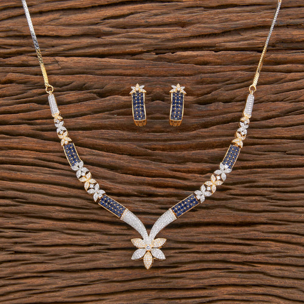 Cubic Zirconia Classic Necklace With 2 Tone Plating 431096