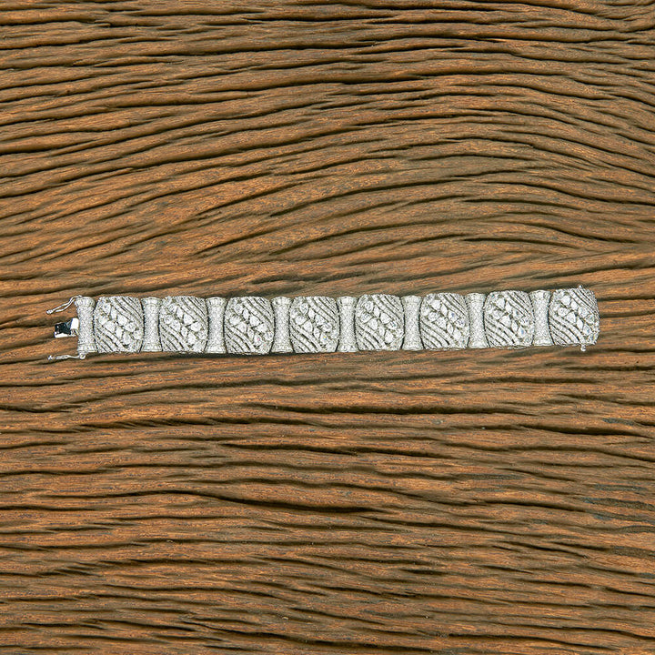 American Diamond Classic Bracelet With Rhodium Plating 431290