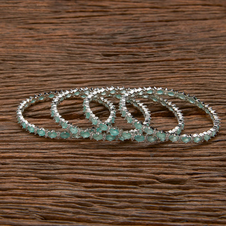 Cubic Zirconia Classic Bangles With Rhodium Plating 431555