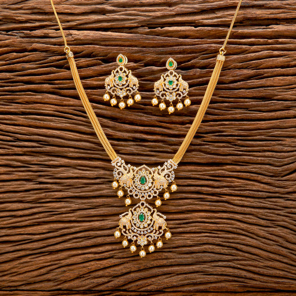 Cz Classic Necklace With Gold Plating 431607