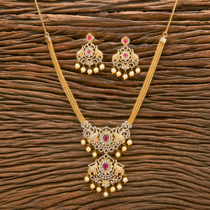 Cz Classic Necklace With Gold Plating 431607