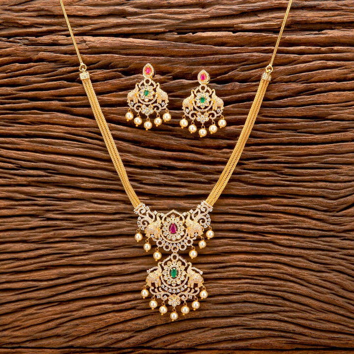 Cz Classic Necklace With Gold Plating 431607