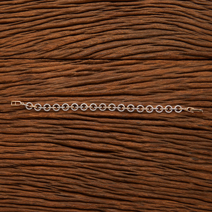 Cz Delicate Bracelet With Rhodium 2 Tone Plating 431776