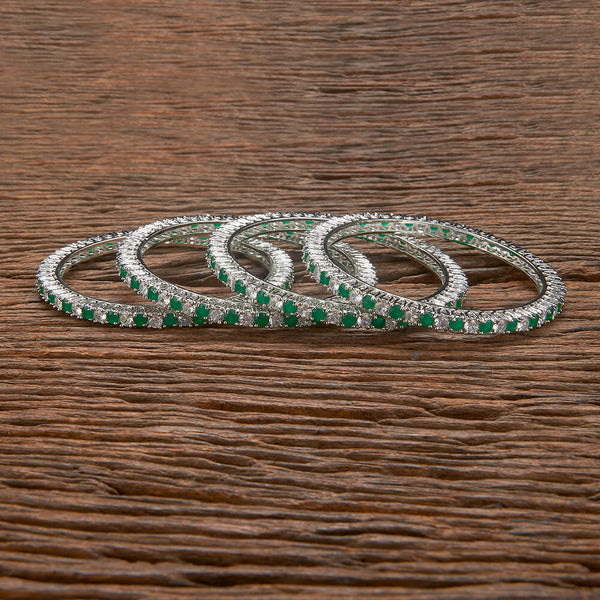 Cubic Zirconia Classic Bangles With Rhodium Plating 432087