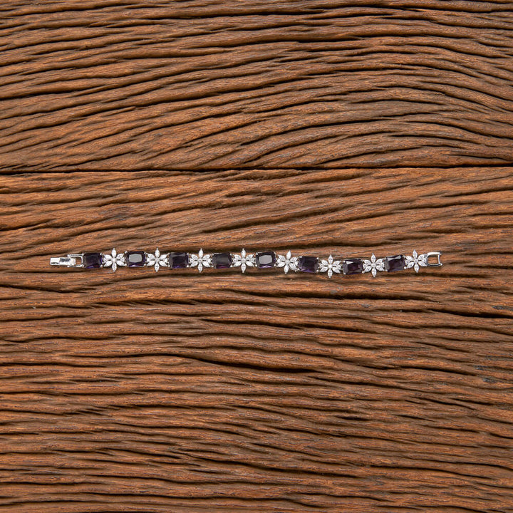 Cubic Zirconia Classic Bracelet With Rhodium Plating 432158