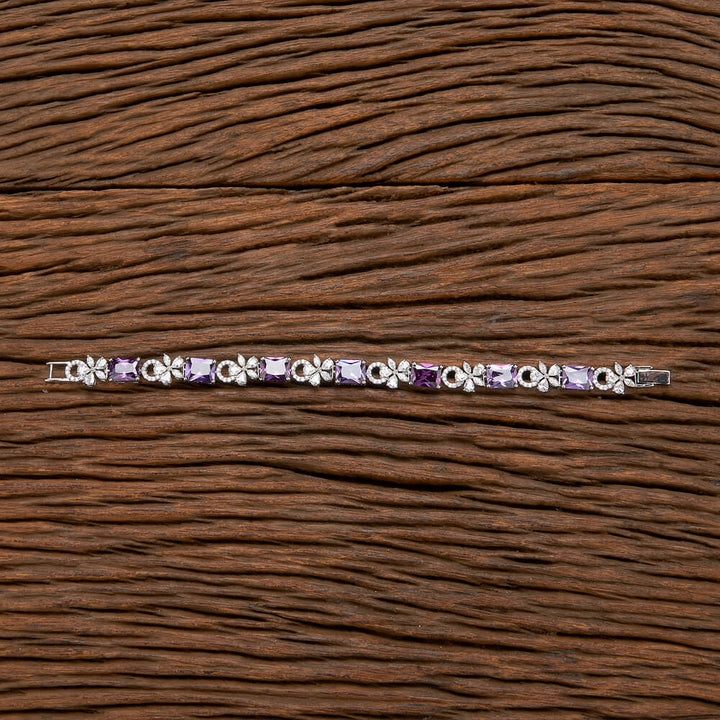 Cubic Zirconia Classic Bracelet With Rhodium Plating 432606