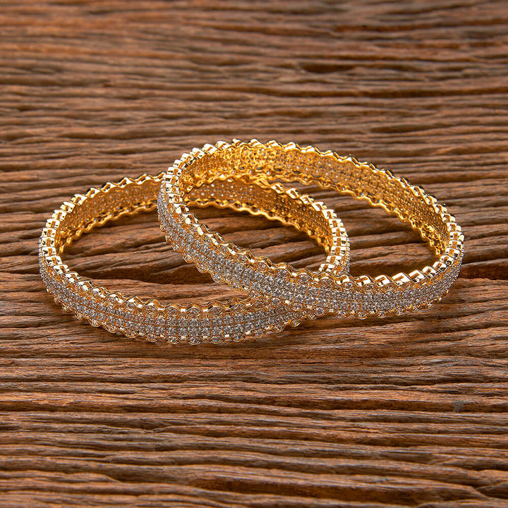 Cz Classic Bangles With 2 Tone Plating 432715