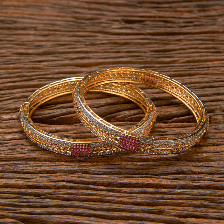 Cz Classic Bangles With 2 Tone Plating 432847