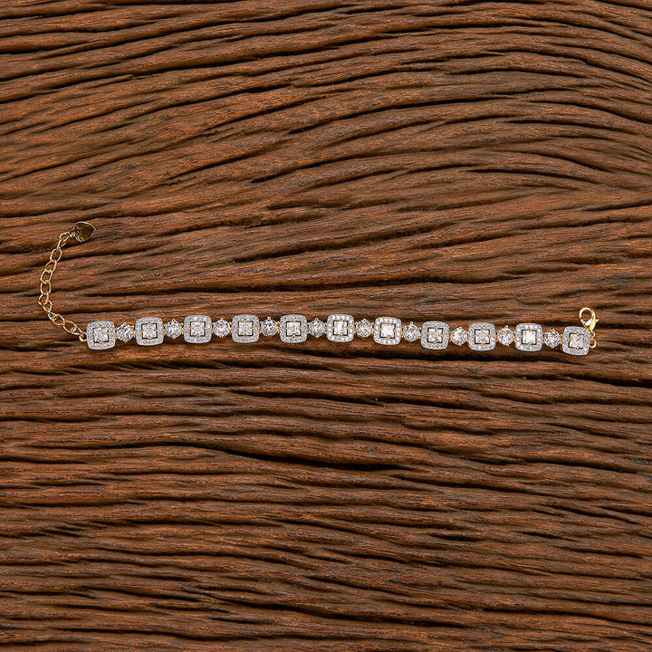 Cubic Zirconia Classic Bracelet With 2 Tone Plating 432878