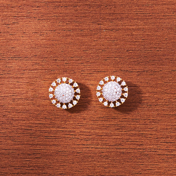 Cubic Zirconia Tops With Gold Rhodium Plating 433375