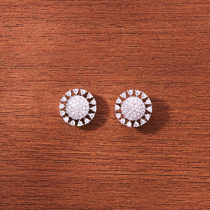 Cubic Zirconia Tops With Gold Rhodium Plating 433375