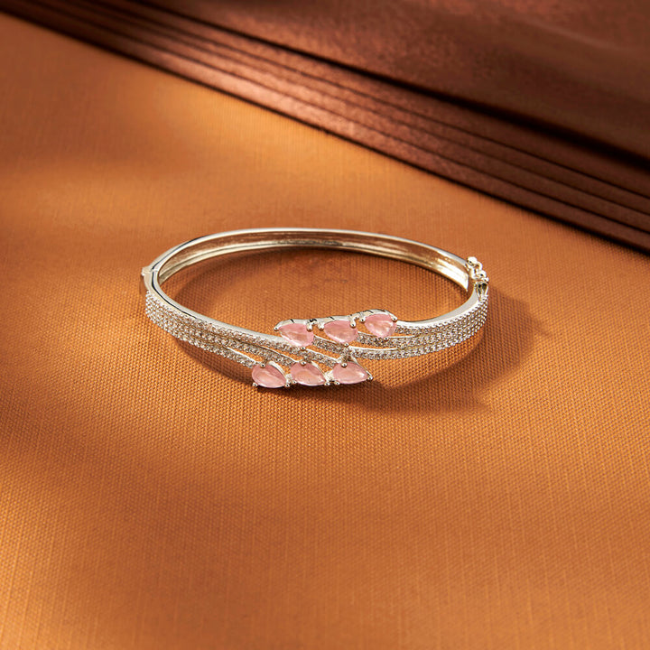 American Diamond Classic Kada With Rhodium Plating 433530