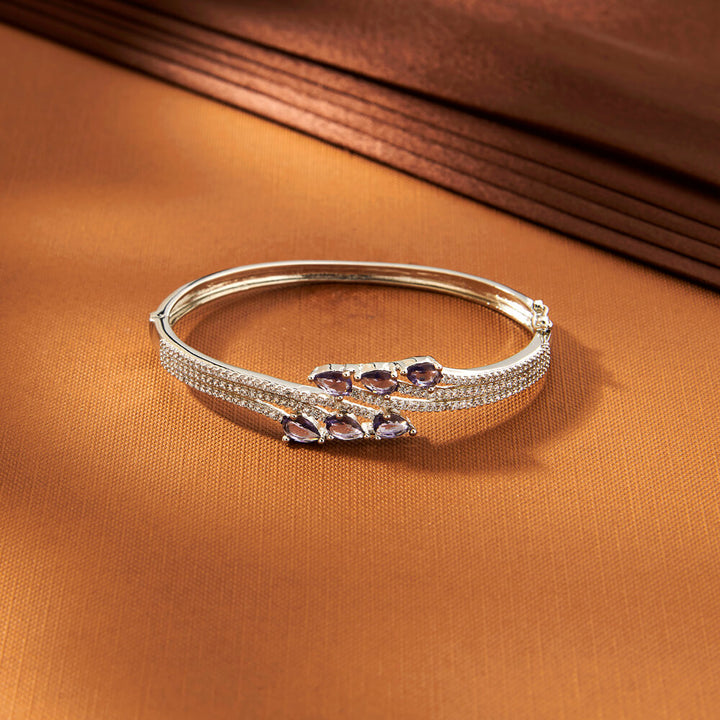 American Diamond Classic Kada With Rhodium Plating 433530