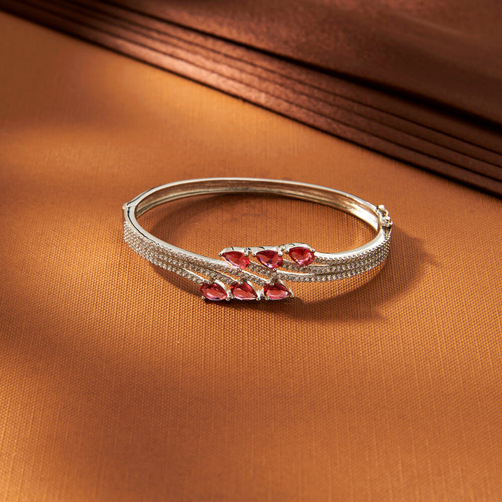 American Diamond Classic Kada With Rhodium Plating 433530