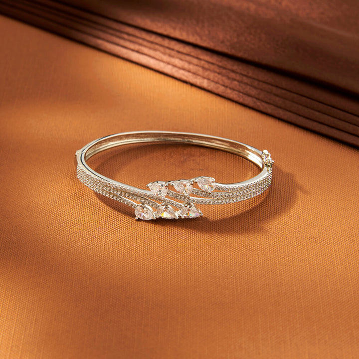 American Diamond Classic Kada With Rhodium Plating 433530