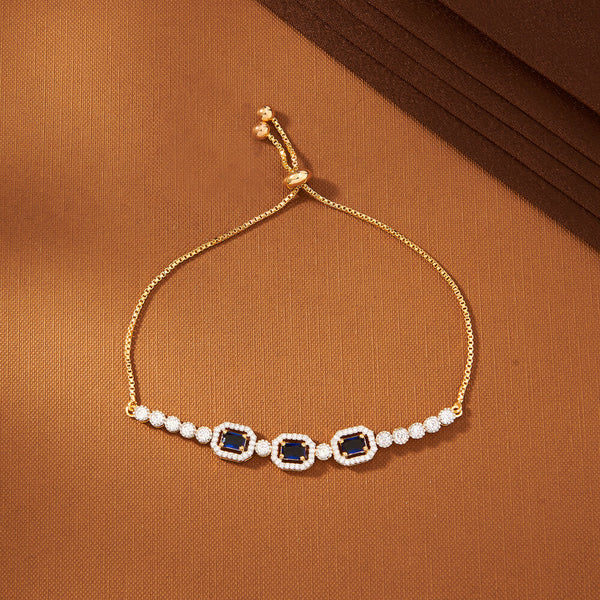 American Diamond Delicate Bracelet With 2 Tone Plating 433667