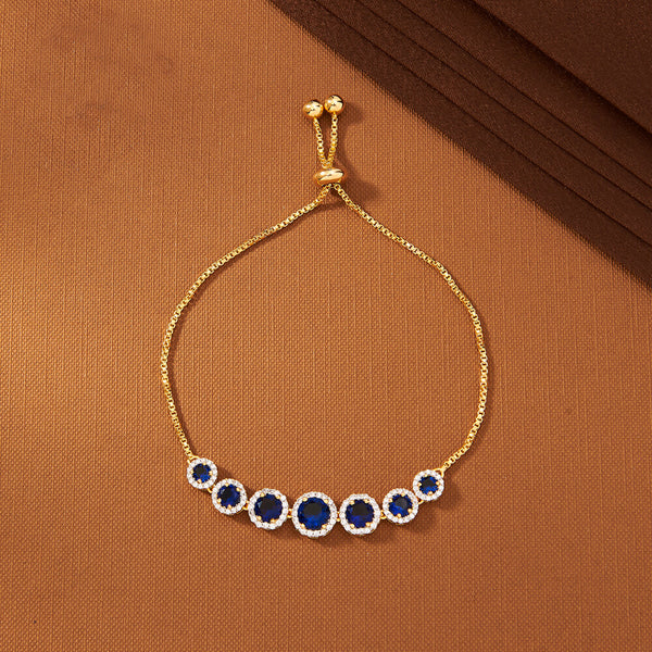 American Diamond Delicate Bracelet With 2 Tone Plating 433668