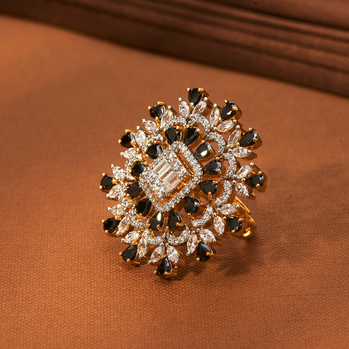 Cz Classic Ring With 2 Tone Plating 433941