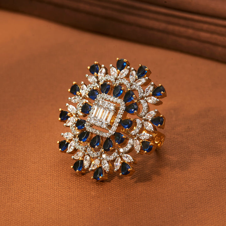 Cz Classic Ring With 2 Tone Plating 433941