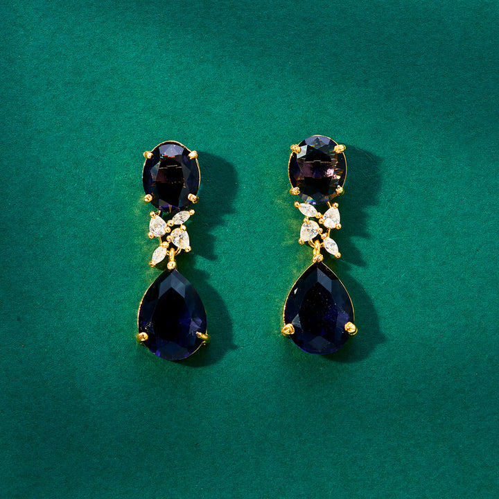 Cz Delicate Earring With Gold Plating 434048