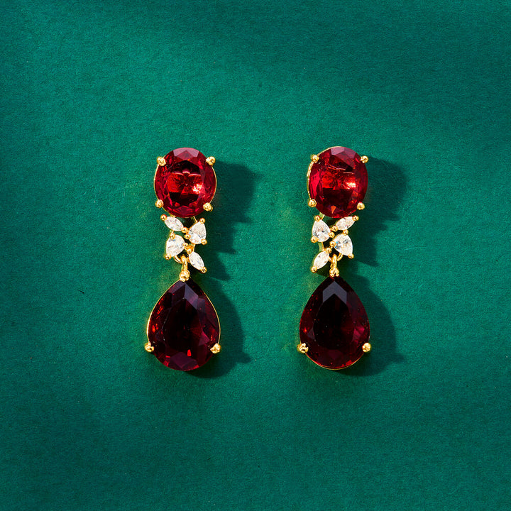 Cz Delicate Earring With Gold Plating 434048