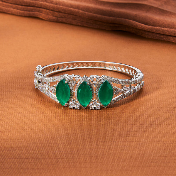 434955 Cubic Zirconia Classic Kada With Rhodium Plating