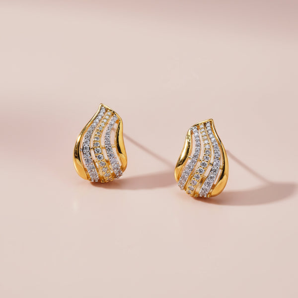 435778 Cz Delicate Bali With Rhodium 2 Tone plating