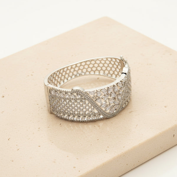 436253 Cz Classic Kada With Rhodium Plating