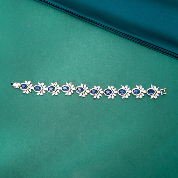 436308 Cz Classic Bracelet With Rhodium Plating