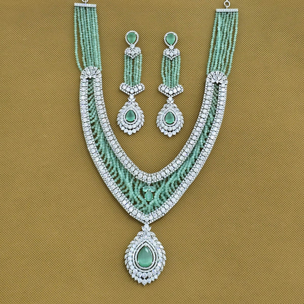 436615 Cubic Zirconia Classic Necklace With Rhodium Plating