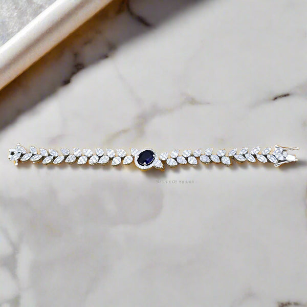 436644 Cubic Zirconia Classic Bracelet With Rhodium Plating