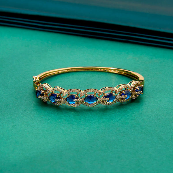 436988 Cz Classic Kada With Mehndi Plating Plating