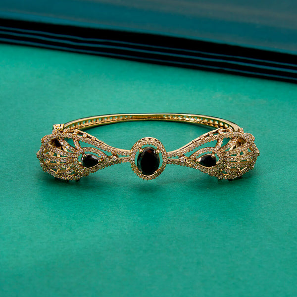 436989 Cz Classic Kada With Mehndi Plating Plating