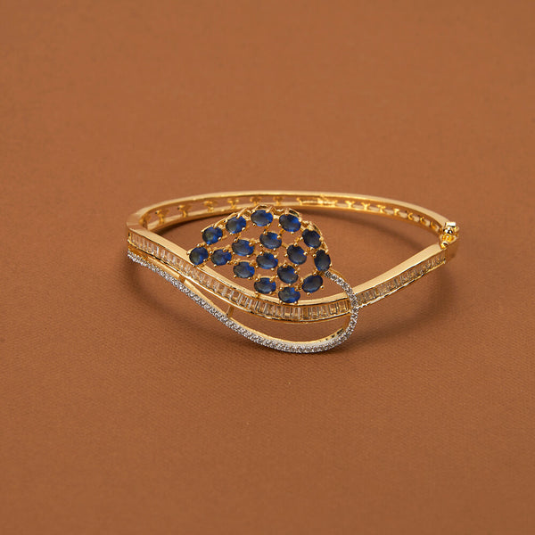 436993 Cubic Zirconia Classic Kada With 2 Tone Plating