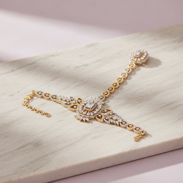 437305 Cz Classic Hath Pan With 2 Tone Rhodium Plating