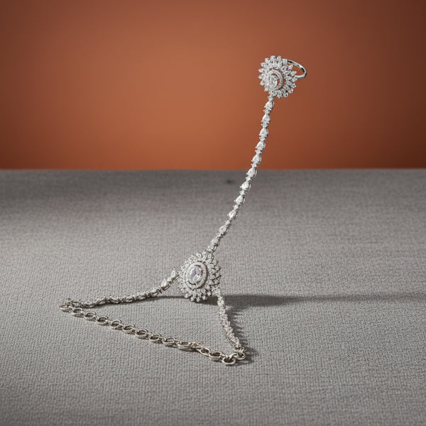 437469 Cz Classic Hath Pan With 2 Tone Rhodium Plating