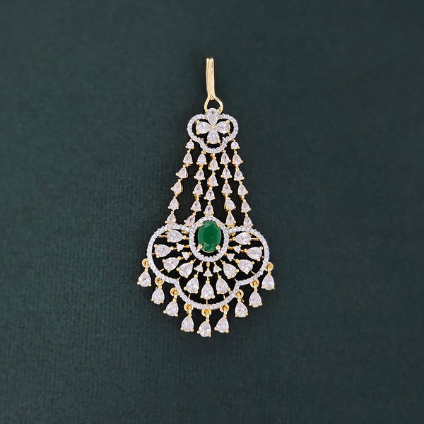 437511 Cubic Zirconia Classic Pasa With 2 Tone Plating