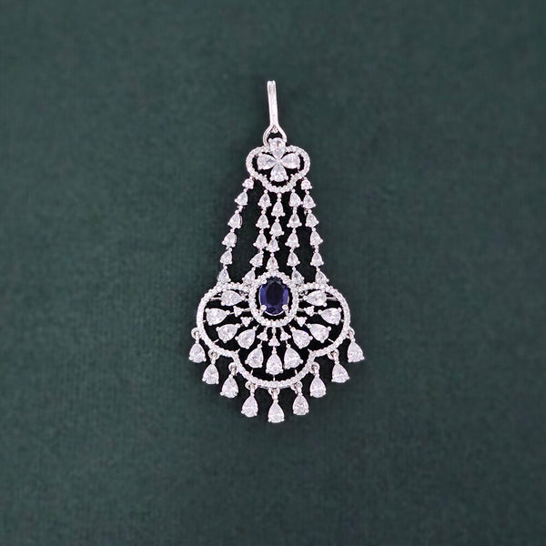 437512 Cubic Zirconia Classic Pasa With Rhodium Plating