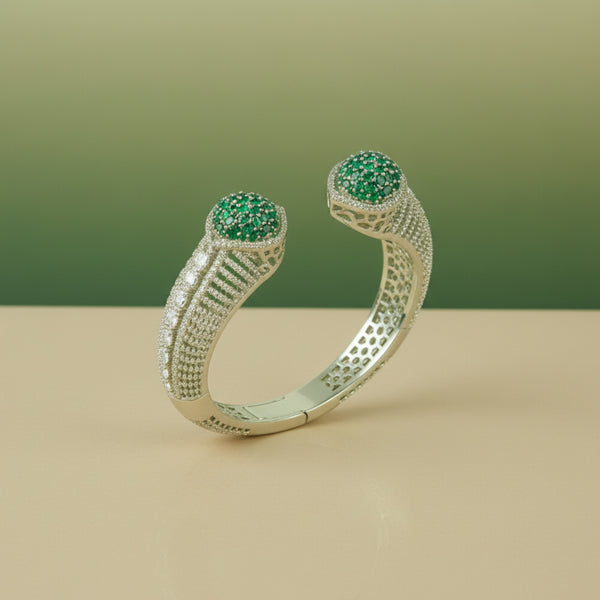 437554 Cz Classic Kada With Rhodium Plating